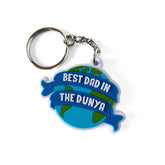 Sleutelhanger met wereldbol charm voor de Dunya, perfect cadeau voor beste papa